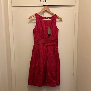 Tracy Reese Vibrant Red Sleeveless Midi Dress